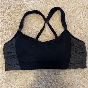 Lululemon sports bra, size 6, grey/black